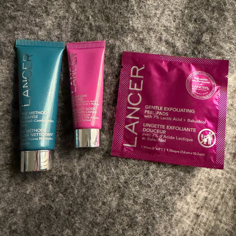 Lancer Skincare Trio sample sizes